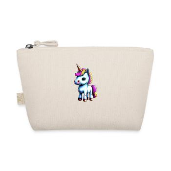 Einhorn Fabeltier Einhörner Unicorn Mädchen - Bio-Täschchen - Natur - Vorne