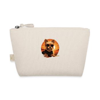 Yorkshire Terrier mit Sonnenbrille - Bio-Täschchen - Natur - Vorne