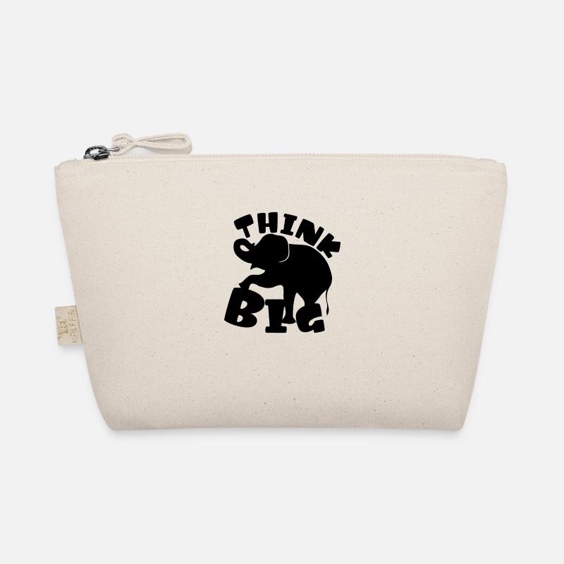 Think Big Elephant Idee schwarz Silhouette - Bio-Täschchen - Natur