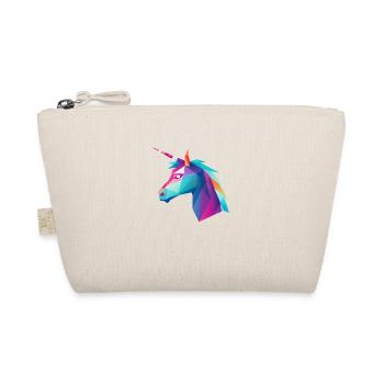Unicorn Head Low Poly Logo Design - Organic Pouch - nature - Front
