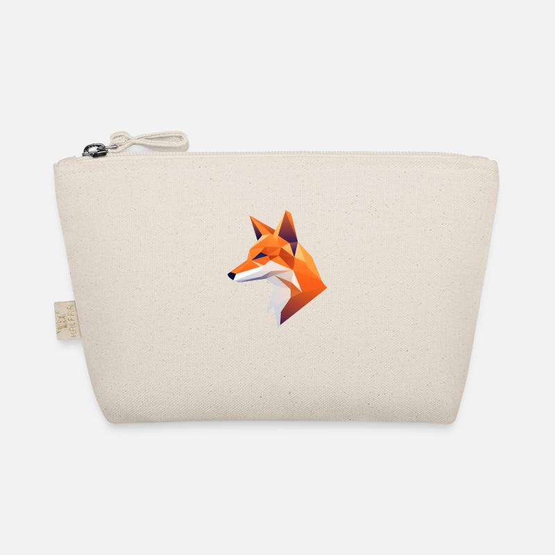 Fox Head Low Poly Logo Design Trousse biologique