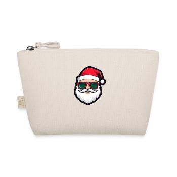 Cooles Weihnachtsmann Logo mit Sonnenbrille - Bio-Täschchen - Natur - Vorne