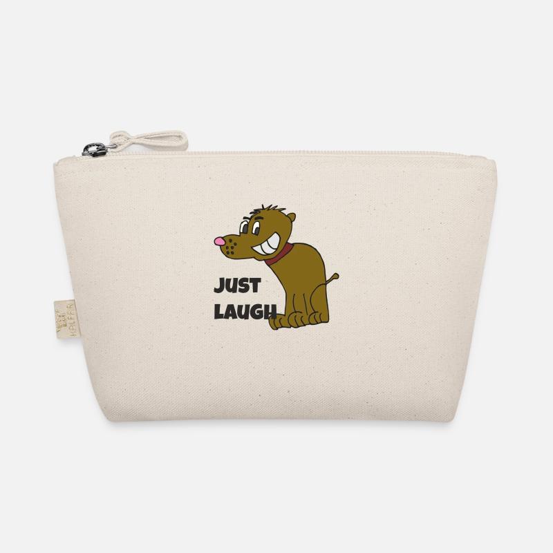 lustiger hund laugh - Bio-Täschchen - Natur