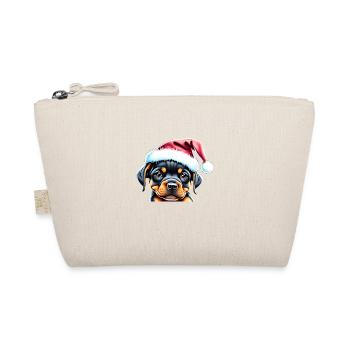 Rottweiler Hund Hundewelpe Weihnachten Hunde - Bio-Täschchen - Natur - Vorne