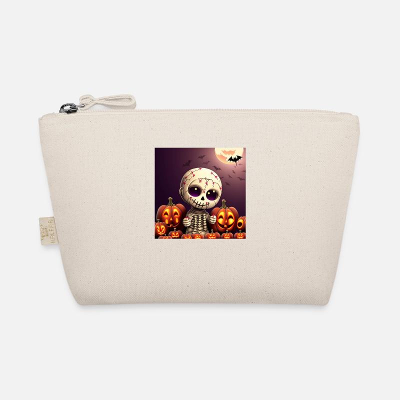 Happy Halloween cute skeleton scary funny spooky Organic Pouch