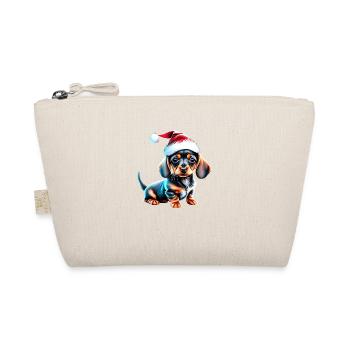 Dachshund X-Mas Dog Christmas Dachshund Puppy - Organic Pouch - nature - Front