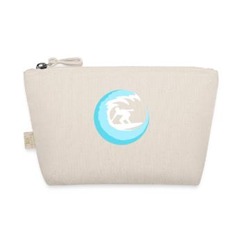 Surfer Surfboard Round Blue Circle Wave Surfing - Organic Pouch - nature - Front