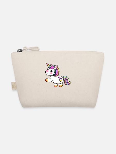 Einhorn Fabeltier Einhörner Unicorn Mädchen - Bio-Täschchen - Natur
