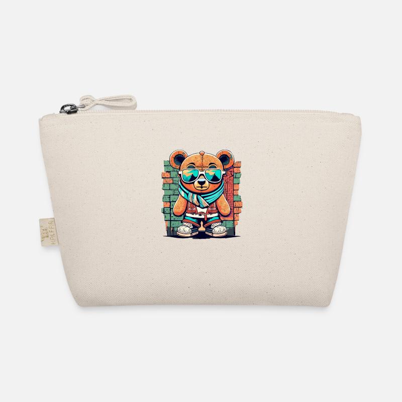 Grafitti teddy bear Organic Pouch