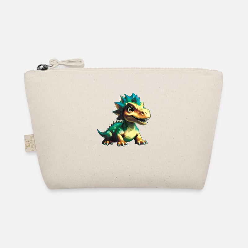 Dino, Dinosaur, Custom Text, Shape Organic Pouch