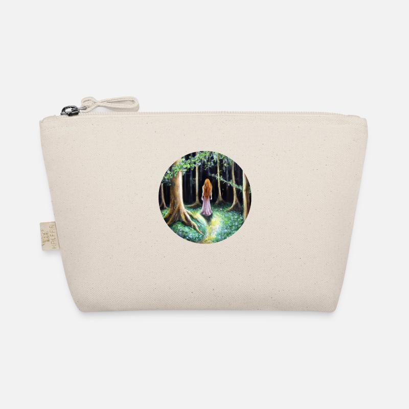 Frau im Wald Bio-Täschchen