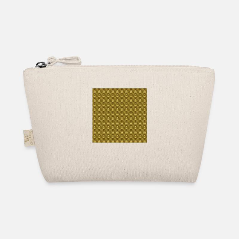 Diamond Tufting pattern Gold Organic Pouch