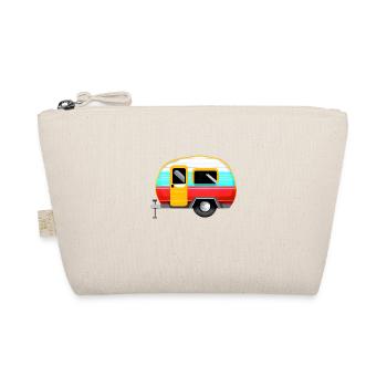 Caravan Camp Gift Tents Motorhome Camping - Organic Pouch - nature - Front