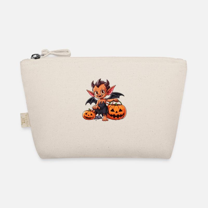 Halloween-Teufel - Bio-Täschchen - Natur