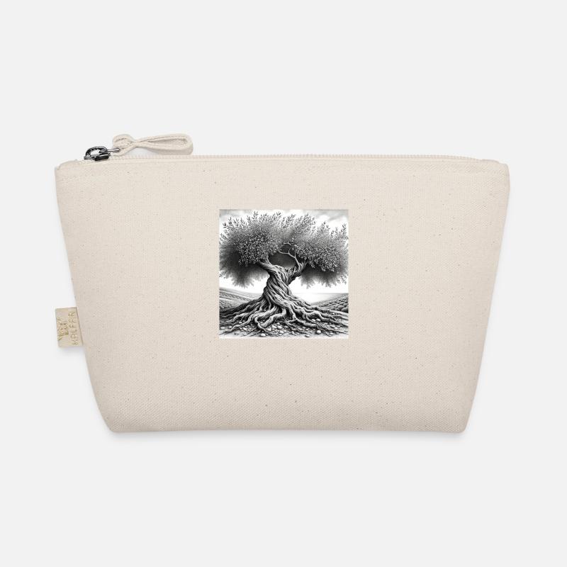 Zeichnung eines Olivenbaums Bio-Täschchen