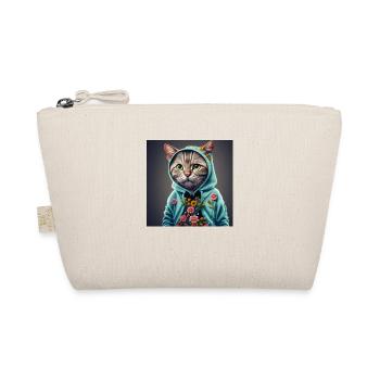 chat avec capuche et fleurs - Trousse biologique - nature - Devant