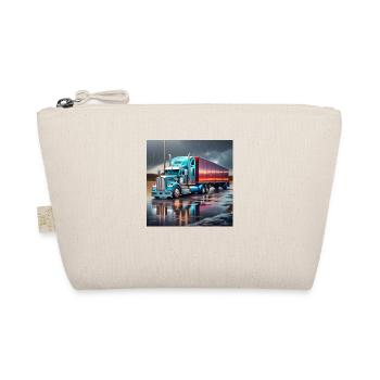 blue and red truck - Organic Pouch - nature - Front