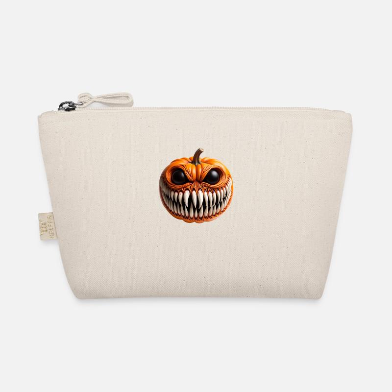 Halloween-Kürbis verwandelt sich in ein Monster - Bio-Täschchen - Natur