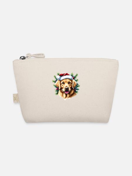 Golden Retriever Weihnachten Hunde Hundebesitzer - Bio-Täschchen - Natur