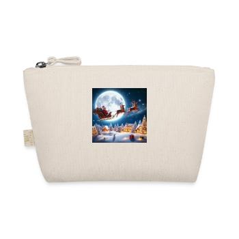 Santa Claus Sleigh Reindeer Christmas Tree Christmas Eve Gifts - Organic Pouch - nature - Front