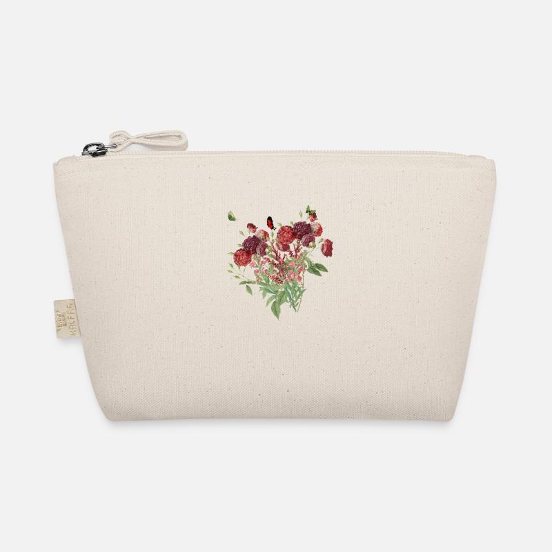Vintage roter Blumenstrauß Bio-Täschchen