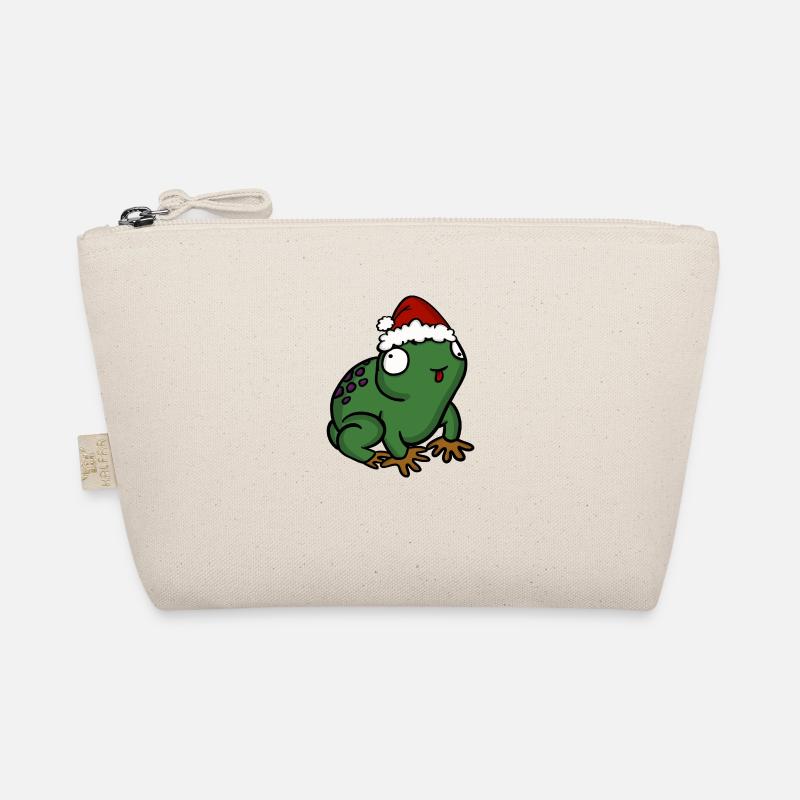 Weihnachtsfrosch - Bio-Täschchen - Natur