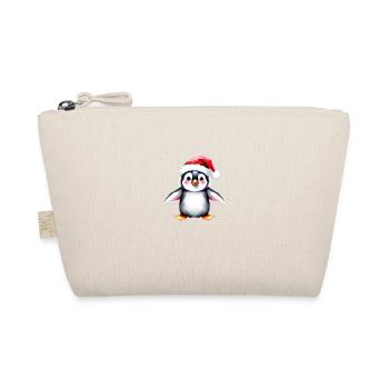 Noël hiver Design pingouin père Noël chapeau - Trousse biologique - nature - Devant