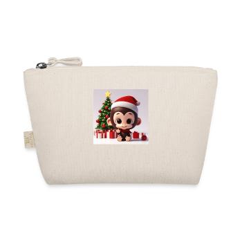 Singe tout mignon à Noël - Trousse biologique - nature - Devant
