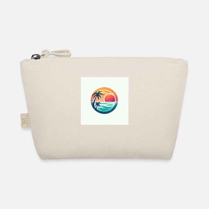 Sunset with palm trees - Organic Pouch - nature