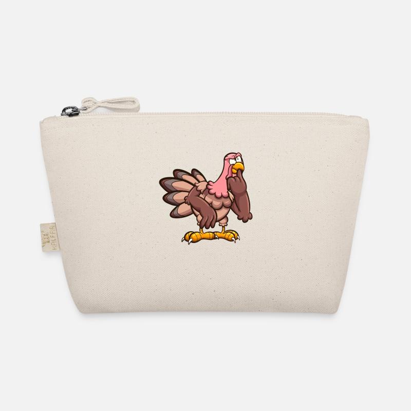 Thinking Cartoon Turkey Organic Pouch