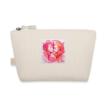 Two female read people - Organic Pouch - nature - Front