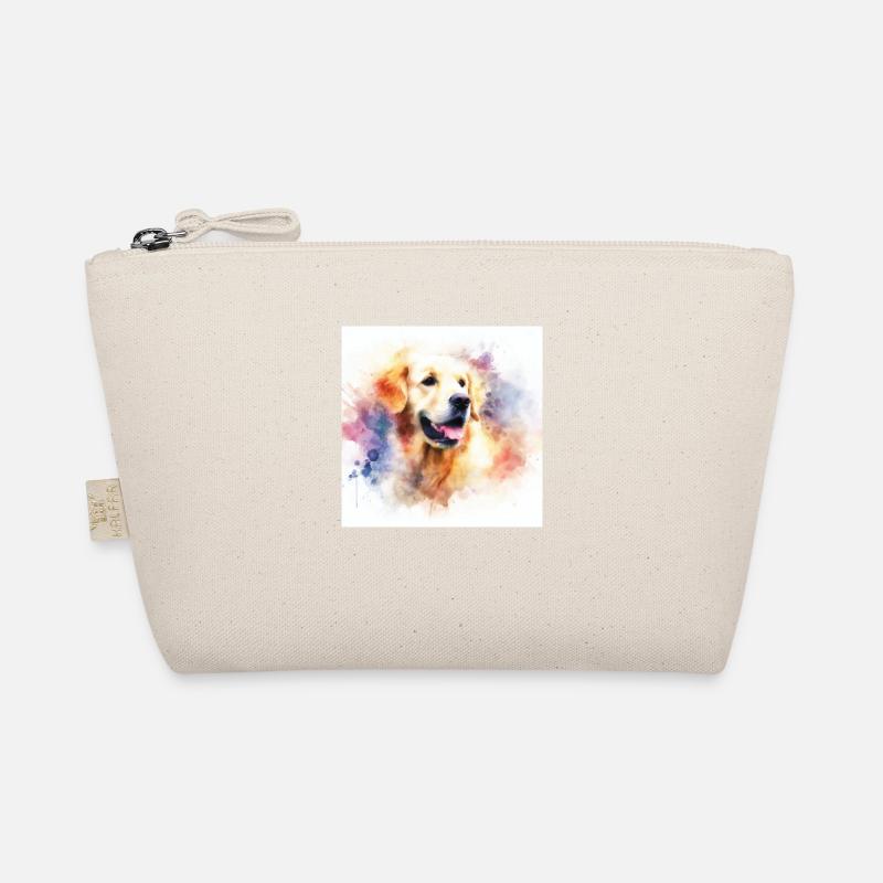 Golden Retriever Aquarell - Bio-Täschchen - Natur