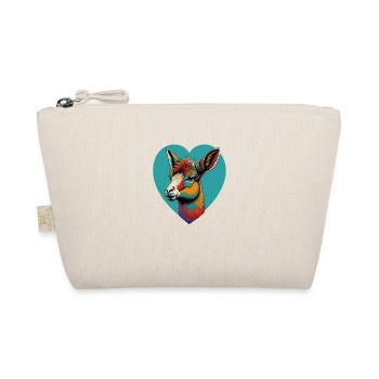 Lama Heart - Bio-Täschchen - Natur - Vorne