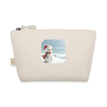 bonhomme de neige avec l’inscription Joyeux Noël - Trousse biologique - nature - Devant
