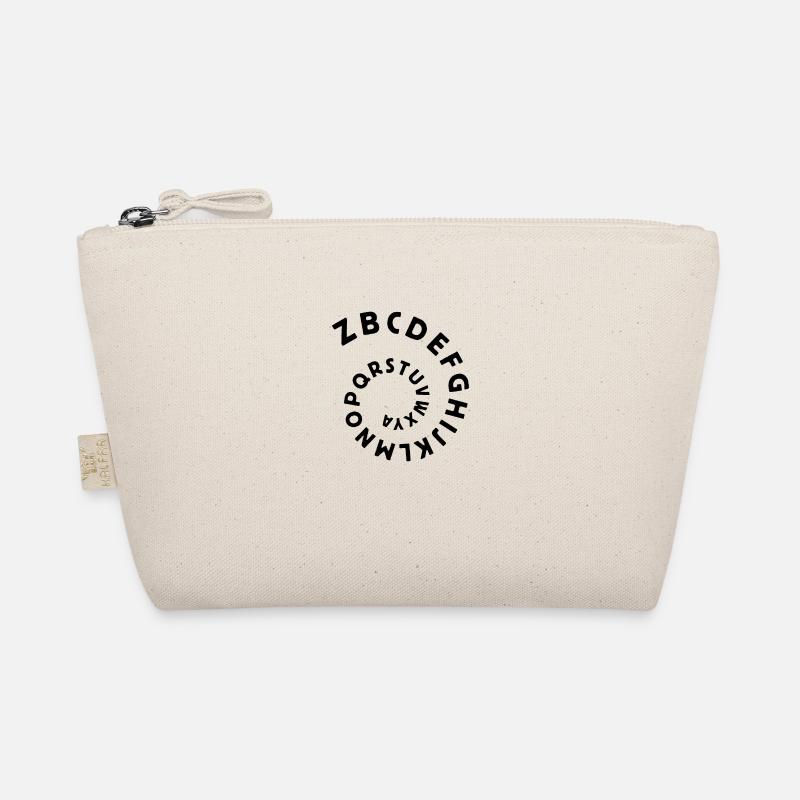 Eccentric - Reverse Alphabet Spiral [dark] Organic Pouch