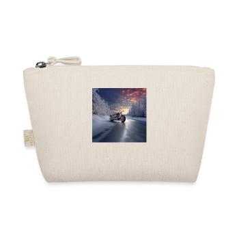 Balade hivernale en moto sur l’autoroute - Trousse biologique - nature - Devant