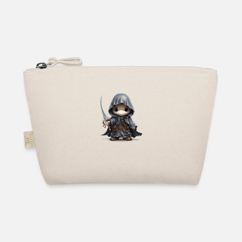 Süßer Geist mit Dolch, Umhang und Knopfaugen Bio-Täschchen