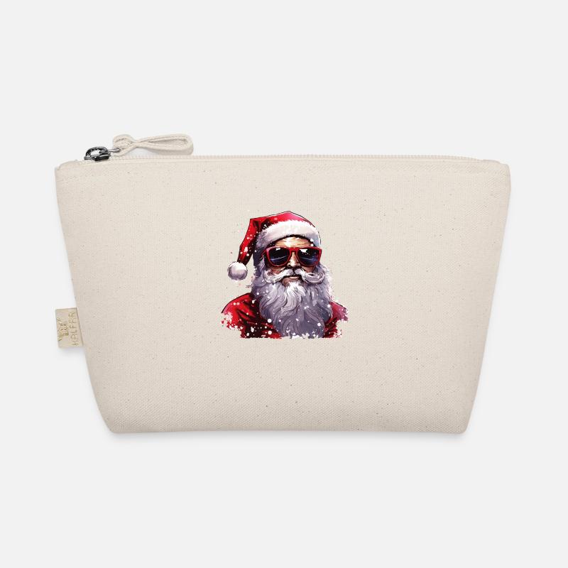 Weihnachtsmann mit Sonnenbrille. Cooler Santa Bio-Täschchen