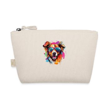 Cool dog with glasses in bright colors. Canine - Organic Pouch - nature - Front
