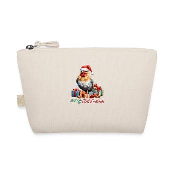 Merry Chickmas für Hühner Fans - Bio-Täschchen - Natur - Vorne