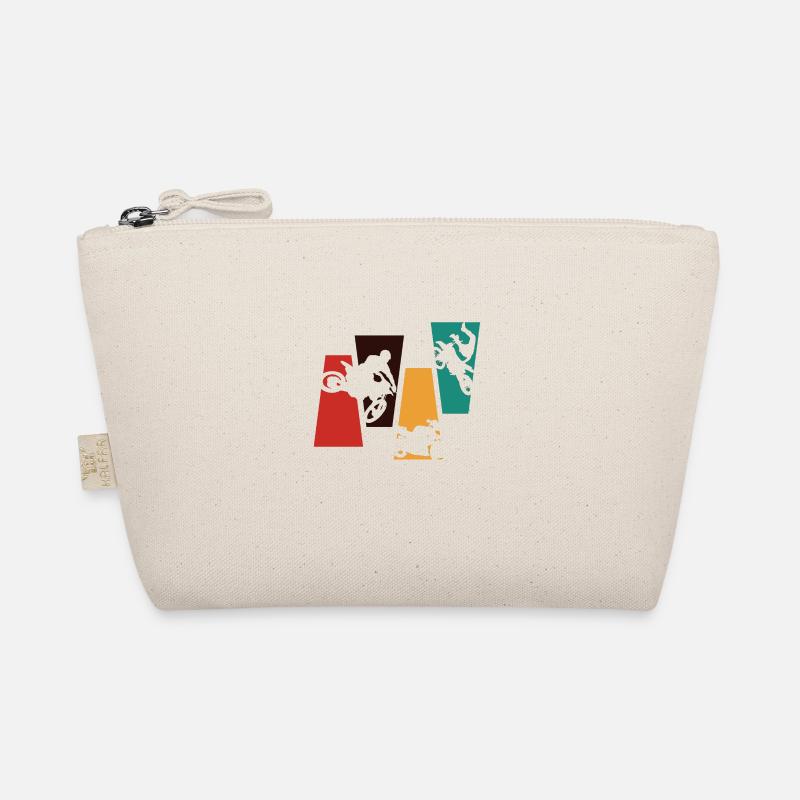 Vintage Retro Motorcycle - Motorcycle Gift Idea Organic Pouch