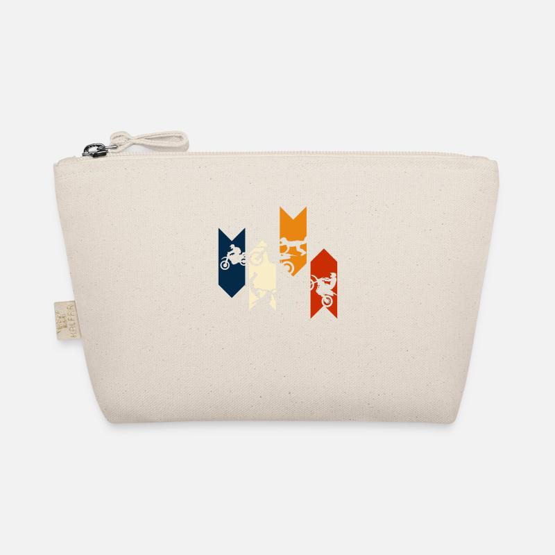 Vintage Retro Motorcycle - Motorcycle Gift Idea Organic Pouch