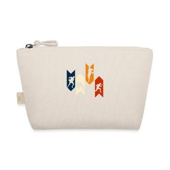 Vintage retro rugby gift idea - Organic Pouch - nature - Front