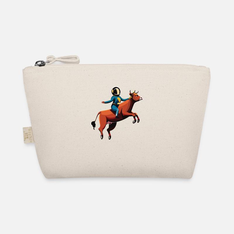 Austronaut riding - Organic Pouch - nature