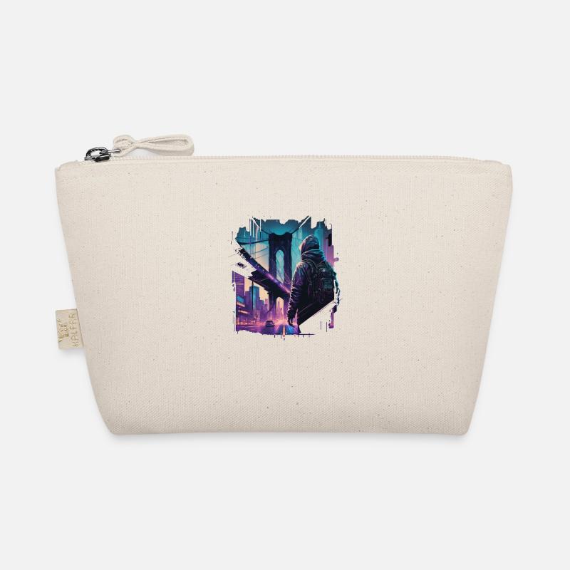 Brooklyn Bridge cyberpunk Organic Pouch