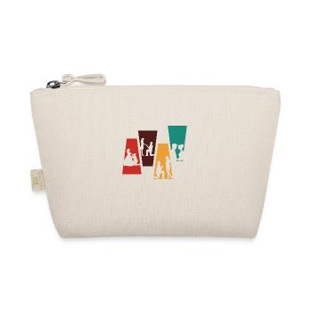 Vintage Retro Bräutigam Paar-Braut Geschenkidee - Bio-Täschchen - Natur - Vorne