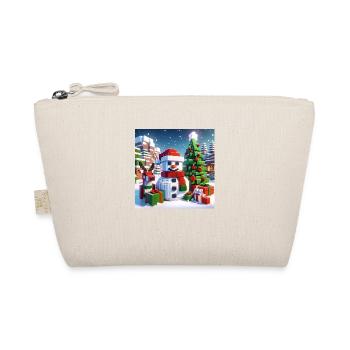 Bonhomme de neige pixel Noël - Trousse biologique - nature - Devant