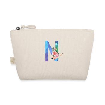 Letter N watercolor - Organic Pouch - nature - Front