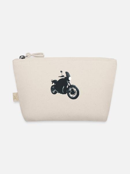 Motorrad Motorcross Motorradfan Motorradfahrer - Bio-Täschchen - Natur - Vorne