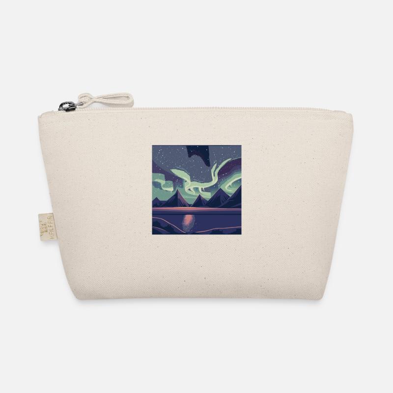 Polarlichter am Nachthimmel Bio-Täschchen